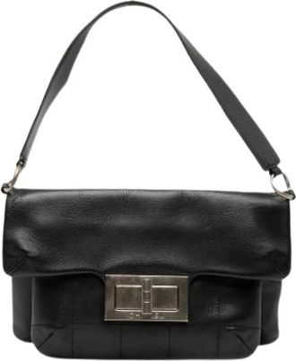 Chanel Pre-owned Flap Schoudertas - Dames - Vintage Schoudertas - Zwart - ONE Size - Leer - Vintage
