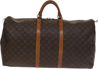 Louis Vuitton Keepall 60 Brown Canvas Travel Bag (Pre-Owned)