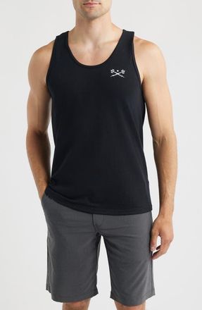 Dark Seas Go-To II Stock Cotton Tank in Black at Nordstrom, Size Xx-Large