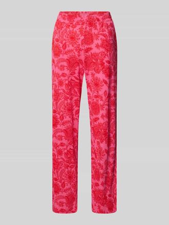 Christian Berg Relaxed Fit Pyjama-Hose mit floralem Allover-Print in Pink, Gr&ouml;&szlig;e S