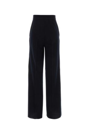 Max Mara 2611781031600 003 Blu Marino Exterior: Virgin Wool Pantaloni Trousers