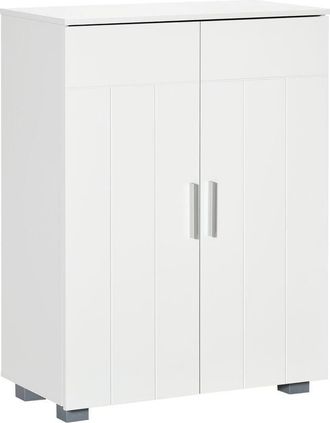 Kleankin Kleankin - Modern Bathroom Cabinet, Freestanding Floor Cabinet w/ Storage, White