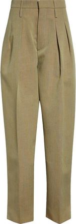 Bottega Veneta Wool & Linen Blend Pants in Green Melange at Nordstrom, Size 6 Us