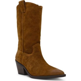 Steve Madden Stetson Suede Western Boot in Chestnut Suede at Nordstrom Rack, Size 10
