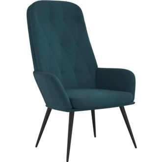 vidaXL Sill&oacute;n De Relax De Terciopelo Azul Vidaxl
