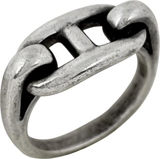 Herm&egrave;s Silver Silver 925 Band Ring (Pre-Owned)