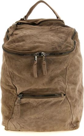Giorgio Brato Groente Gelooide Lamsvel Rugzak - Heren - Rugzakken - Beige - ONE Size - Leer - Tassen