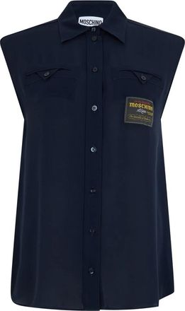 Moschino Mouwloze Top - Dames - Tops zonder mouwen - Blauw - S - Tops