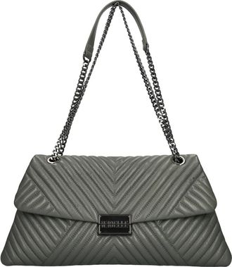Rebelle Alexis Big Metalass&eacute; - Dames - Schoudertassen - Groen - ONE Size - Leer - Tassen