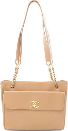 Chanel 1994-1996 Coco Mark shoulder bag - Neutrals