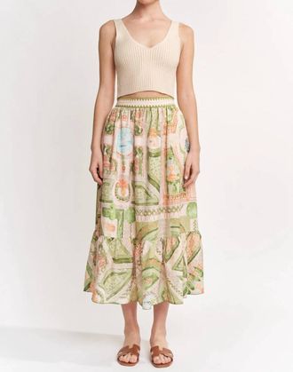 En Saison Sariyah Midi Skirt In Beige