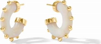 Julie Vos Womens Colette Hoop Earrings In Gold/ivory