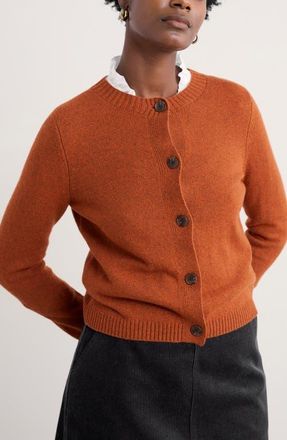 Seasalt Cornwall Tern Tide Merino Wool Blend Cardigan in Knit Melange Rusted at Nordstrom, Size 16 Us