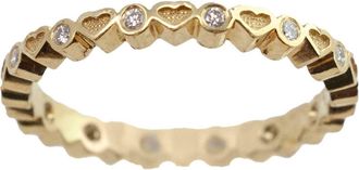 Hidalgo Diamond Heart Band Ring In Gold