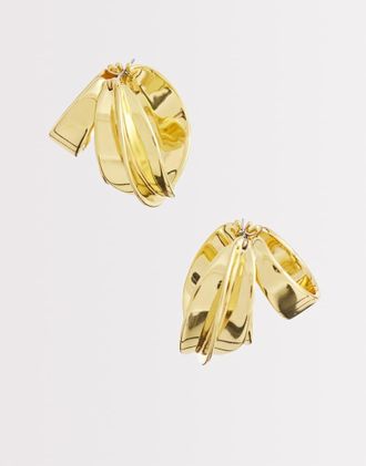 & Other Stories Orecchini a cerchio grandi tonalit&agrave; oro