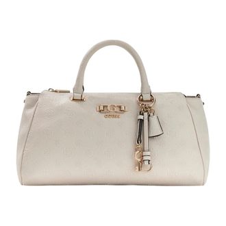 Guess Anise Large Box Satchel - Dames - Handtassen - Wit - ONE Size - Polyester - Tassen