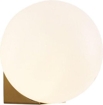 Trade Shop Trade Shop - Applique A Parete Bronzo Con Sfera In Vetro Lampada Da Muro Minamalista Attacco G9 Aq55