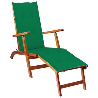 vidaXL Vidaxl - Furniture Limited - Tumbona De Jard&iacute;n Con Reposapi&eacute;s Y Coj&iacute;n