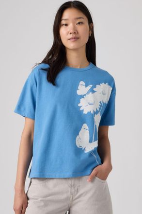 Levi's Graphic Vintage Tee - Donna - XS - Blu / Hazy Daisy Parisian Blue