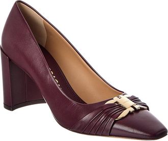 Ferragamo Gancini Leather Pump
