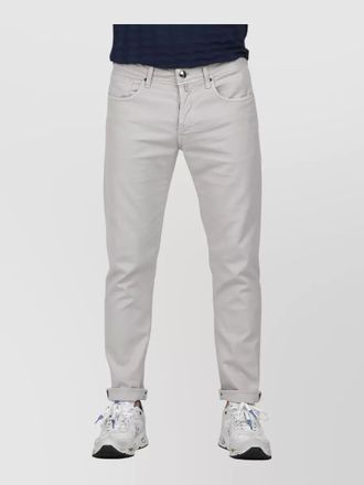 Incotex trousers belt loops five pocket rolled cuffs