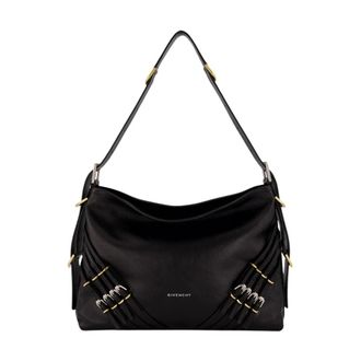 Givenchy Shoulder Bags, female, Black, ONE SIZE, Black Voyou Bag with Buckles