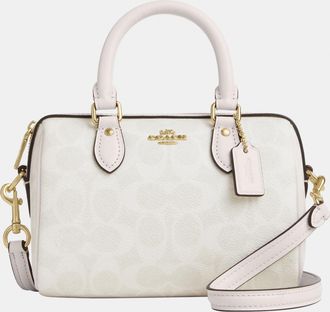 Coach Womens Mini Rowan Crossbody in Signature Canvas Bag - Natural - One Size