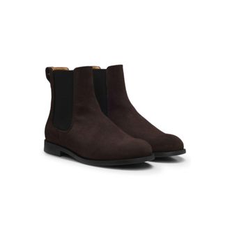 BOSS Suede Chelsea boots with Double B hardware