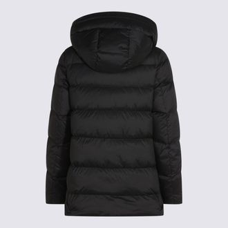 Add Quilted Nylon Down Jacket - Black
