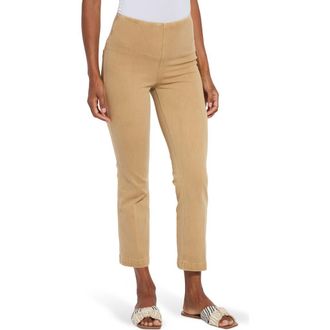 Lyss&eacute; ntials Pull-On Baby Bootcut Ankle Jeans in Antique Wash Tan at Nordstrom, Size X-Small