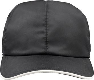 Kiton Accessoires, Heren, Zwart, ONE Size, Zwart Contrast Trim Logo Borduurwerk Hoed