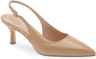 Cole Haan Hansell Slingback Pointed Toe Pump in Ch Tuscan Sand Leather at Nordstrom, Size 10.5