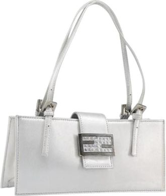 Fendi Pre-owned Vintage Hand Bag - Dames - Vintage Schoudertas - Grijs - ONE Size - Leer - Vintage