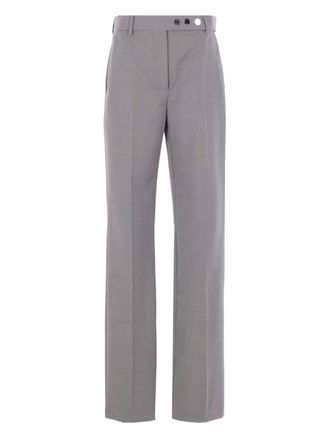 Sportmax button-detail trousers - women - Virgin Wool - 42 - Grey