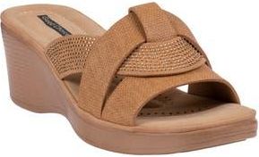 Good Choice Shoes Selva Platform Wedge Slide Sandal in Tan at Nordstrom Rack, Size 8.5