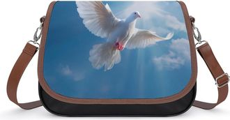 Generic Holy Spirit Bird Dove Small Womens Crossbody Bags Shoulder Handbag with Adjustable Strap for Travel