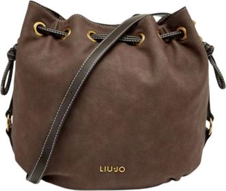 Liu Jo Tassen, Dames, Bruin, ONE Size, Polyester, Ginesa Bucket Bag
