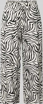 b.young B.Young Culotte aus Leinen-Viskose-Mix mit elastischem Bund in Black, Gr&ouml;&szlig;e 34