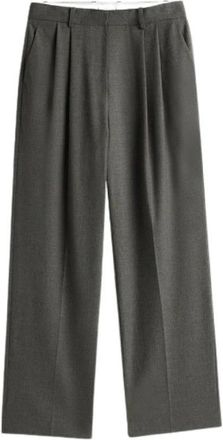 Tommy Hilfiger Breigoed - Dames - Wijde Broeken - Grijs - S - Leer - Broeken