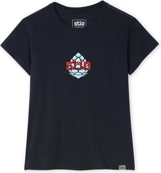 Stio | Womens Whitebark Classic Tee Shirt, Size Extra Small in Abyss Heather