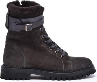 Eleventy Suede Ankle Boots - Grey