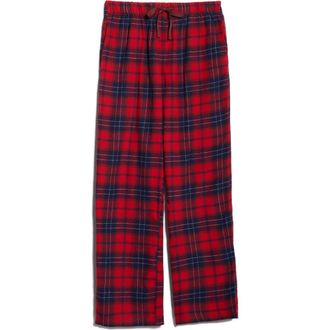 Nordstrom Flannel Pajama Pants in Red- Navy Noel Plaid at Nordstrom Rack, Size Xx-Large