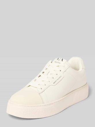 A|X Armani Exchange Sneaker aus Leder-Mix mit Logo-Detail Modell Lion in Offwhite, Gr&ouml;&szlig;e 41