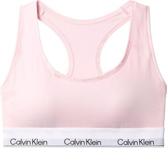 Calvin Klein Dames/Dames Logo Katoenmix Bralette (Wieg Roze)