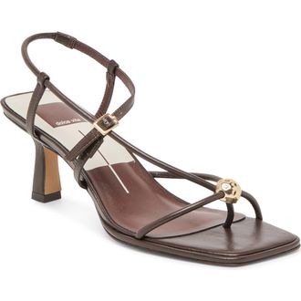 Dolce Vita Mylee Heels Sandal in Dark Brown Leather at Nordstrom, Size 8.5