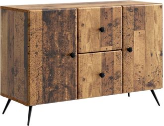 vidaXL Aparador Con Caj&oacute;n Madera Envejecida 89 X 34,5 X 60 Cm Vidaxl