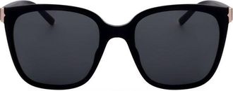 Bulgari Ladies Black Shield Sunglasses 0BV8245F-501/87