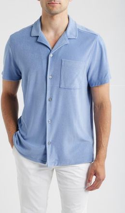 Mack Weldon Terry Cloth Camp Shirt in Desert Spring at Nordstrom, Size Xx-Large