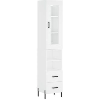 vidaXL Highboard White 34.5x34x180 cm Engineered Wood vidaXL