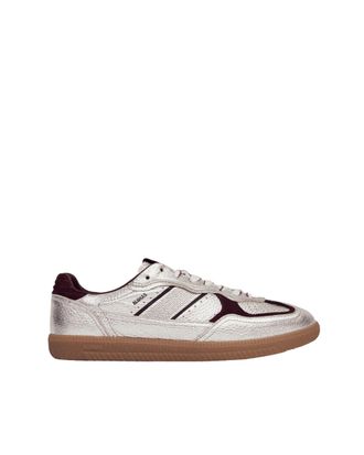 Alohas Grain Shimmer Leather Sneaker - Silver